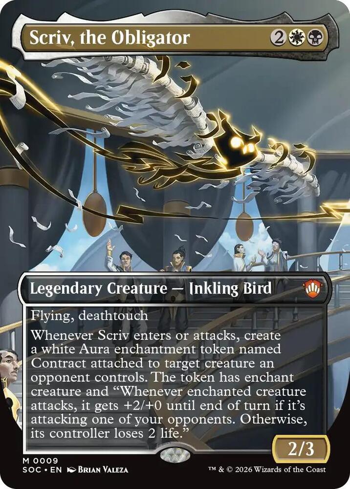 Scriv, the Obligator 9 (Commander: Secrets of Strixhaven)  - Borderless
