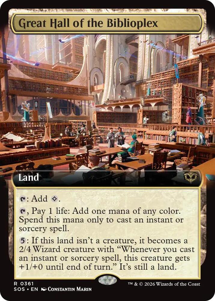 Great Hall of the Biblioplex 361 (Secrets of Strixhaven)  - Extended Art