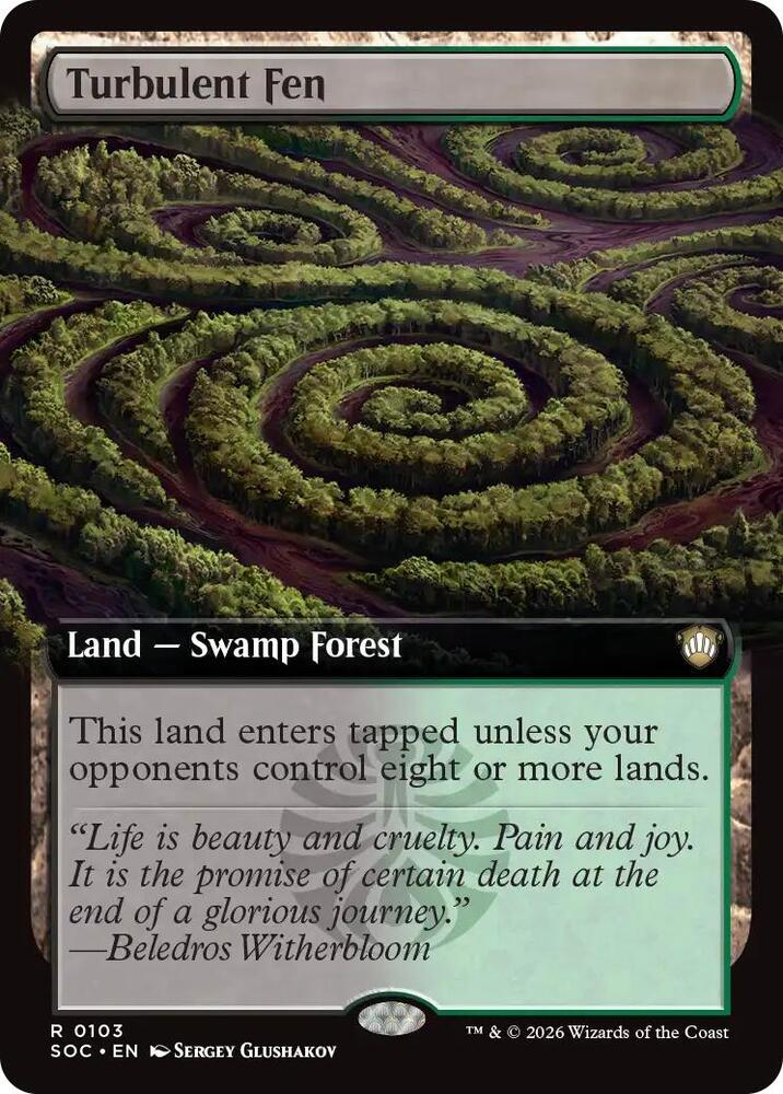 Turbulent Fen 103 (Commander: Secrets of Strixhaven)  - Extended Art