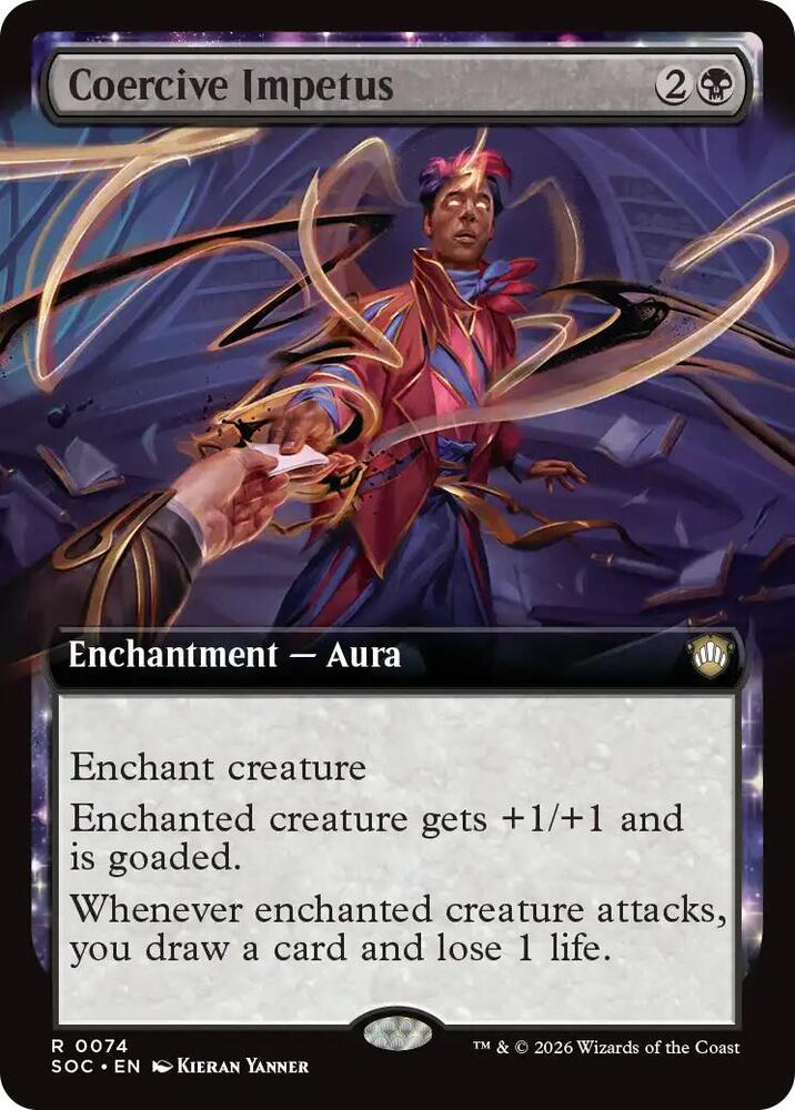 Coercive Impetus 74 (Commander: Secrets of Strixhaven)  - Extended Art
