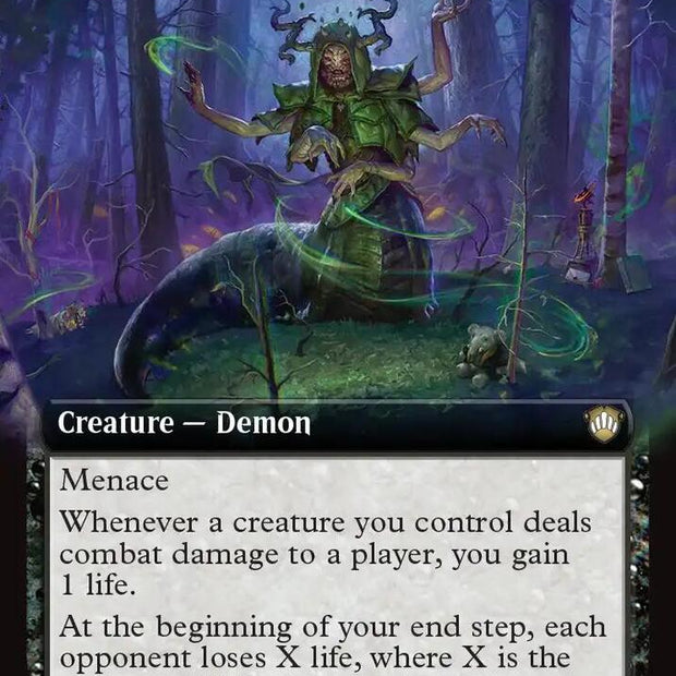 Defiling Daemogoth 75 (Commander: Secrets of Strixhaven)  - Extended Art