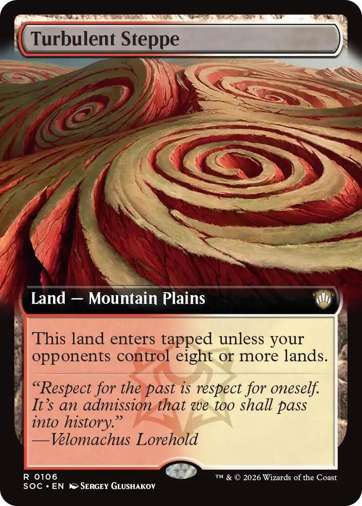Turbulent Steppe 106 (Commander: Secrets of Strixhaven)  - Extended Art