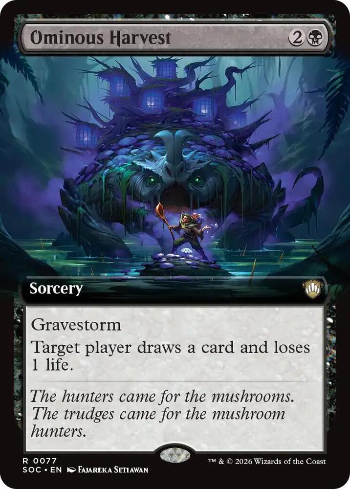 Ominous Harvest 77 (Commander: Secrets of Strixhaven)  - Extended Art