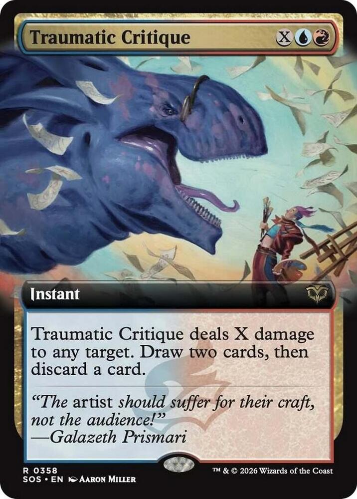 Traumatic Critique 358 (Secrets of Strixhaven)  - Extended Art Foil