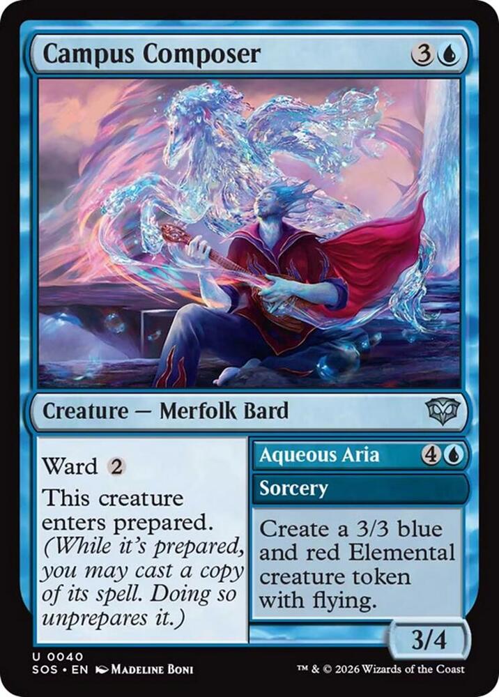 Campus Composer // Aqueous Aria 40 (Secrets of Strixhaven)  - Foil
