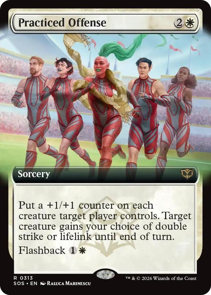 Practiced Offense 313 (Secrets of Strixhaven)  - Extended Art Foil