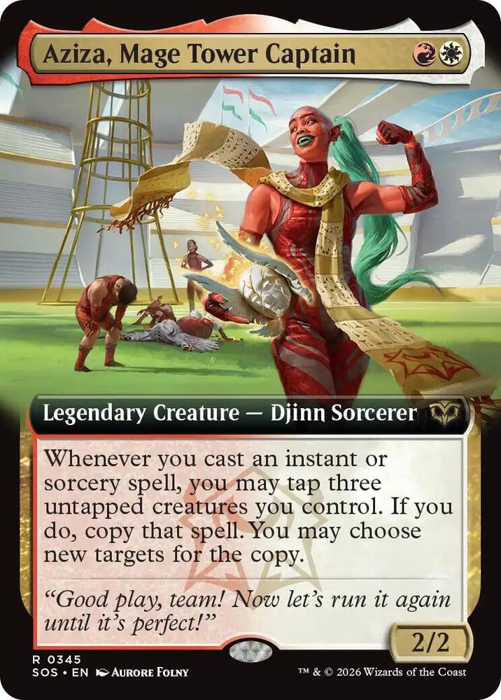 Aziza, Mage Tower Captain 345 (Secrets of Strixhaven)  - Extended Art Foil