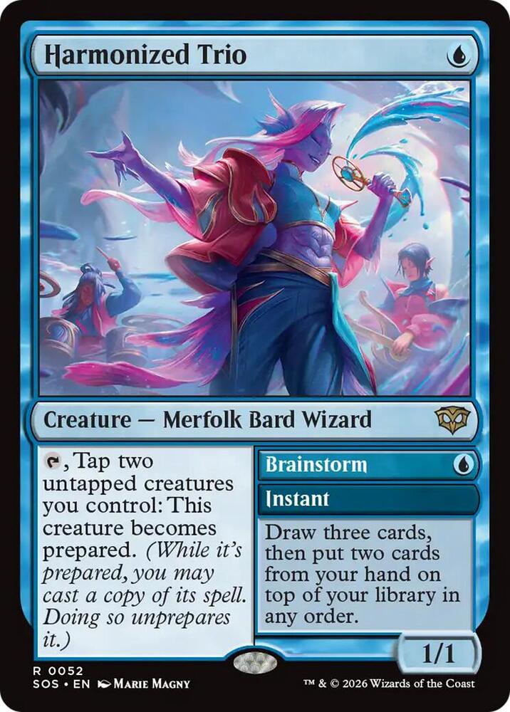 Harmonized Trio // Brainstorm 52 (Secrets of Strixhaven)  - Foil