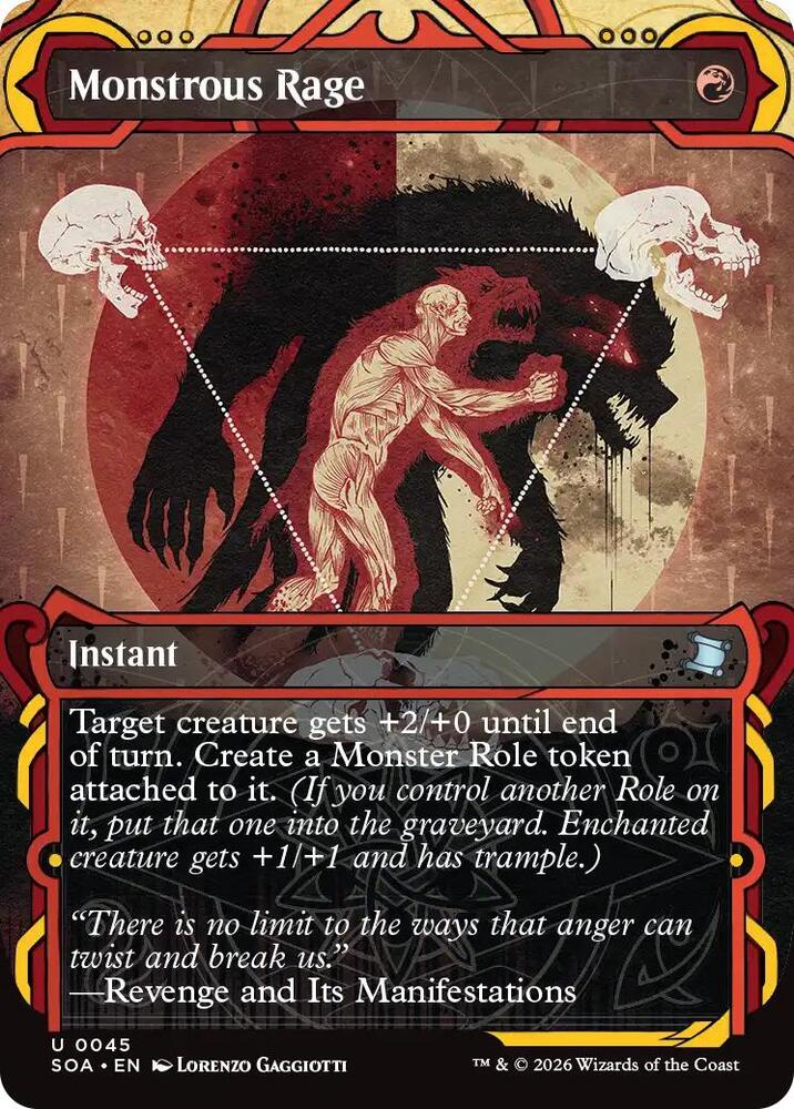 Monstrous Rage 45 (Secrets of Strixhaven: Mystical Archive)  - Foil