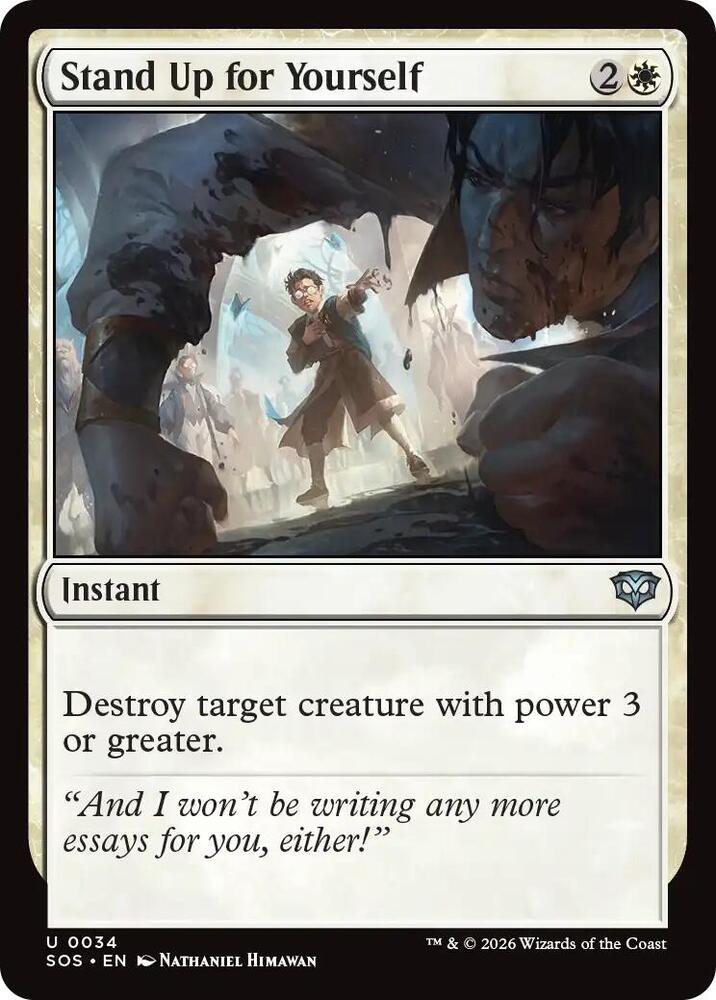 Stand Up for Yourself 34 (Secrets of Strixhaven)  - Foil