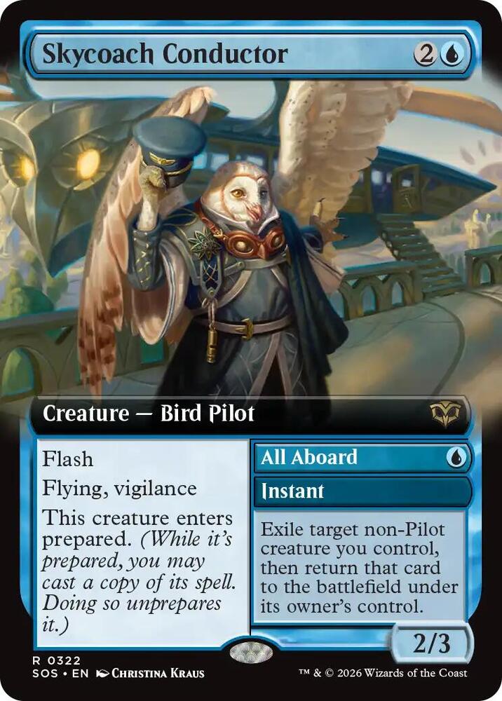 Skycoach Conductor // All Aboard 322 (Secrets of Strixhaven)  - Extended Art