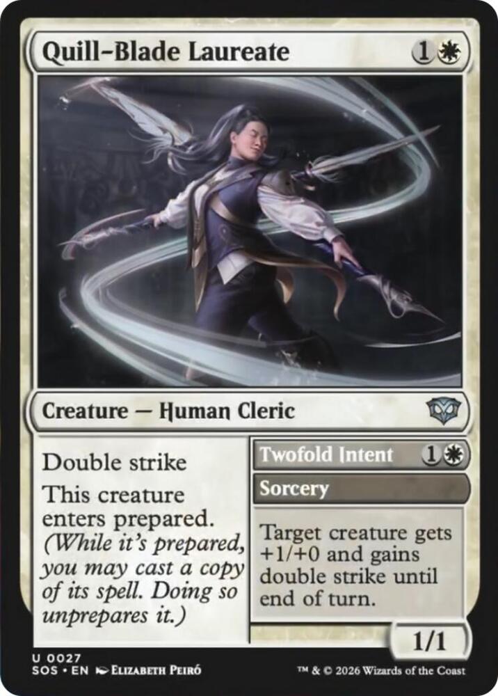Quill-Blade Laureate // Twofold Intent 27 (Secrets of Strixhaven)  - Foil
