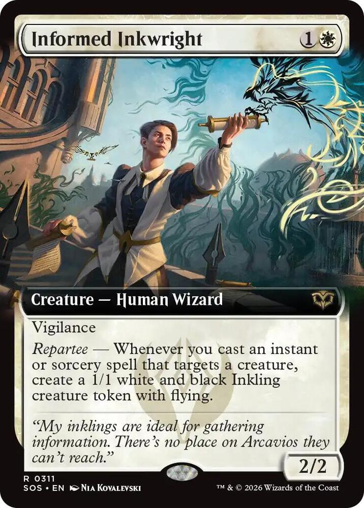 Informed Inkwright 311 (Secrets of Strixhaven)  - Extended Art Foil