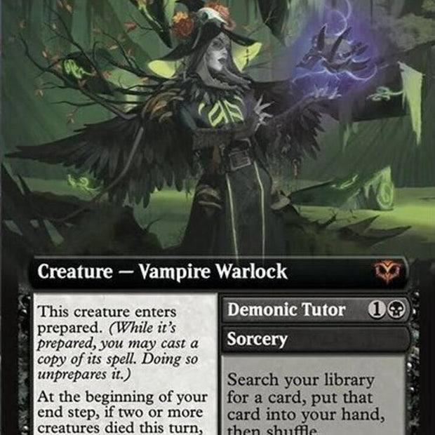 Emeritus of Woe // Demonic Tutor 324 (Secrets of Strixhaven)  - Extended Art