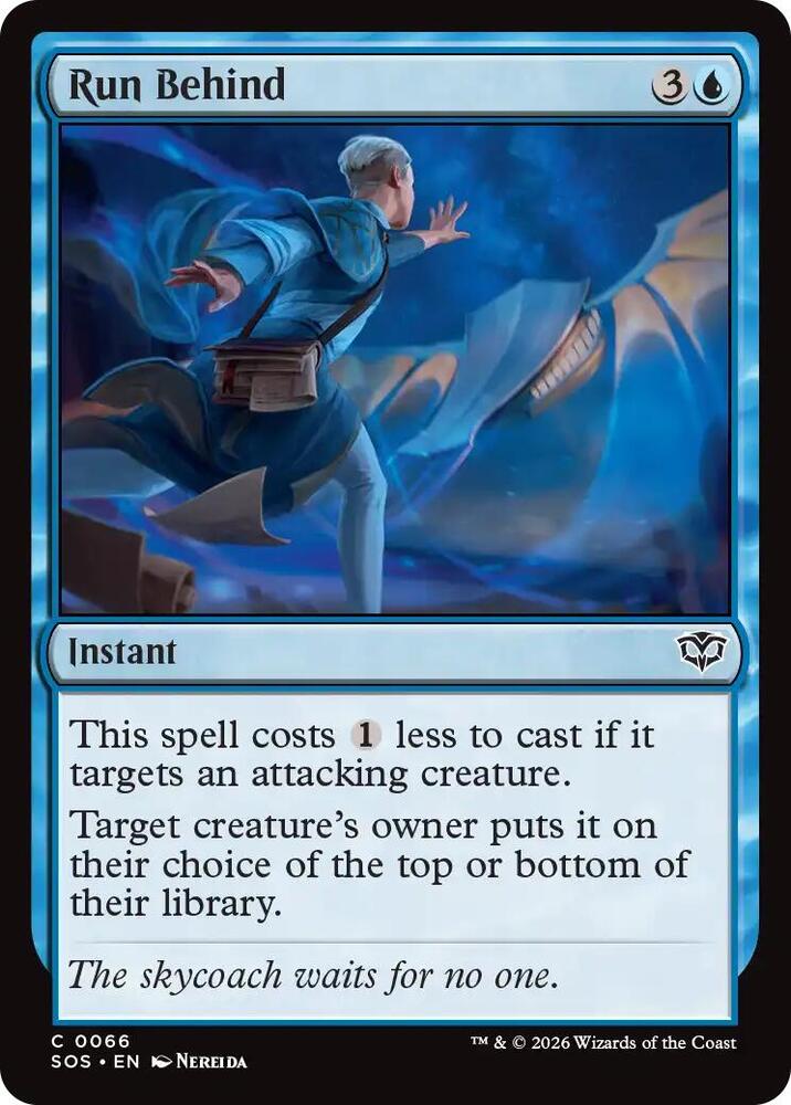 Run Behind 66 (Secrets of Strixhaven)  - Foil