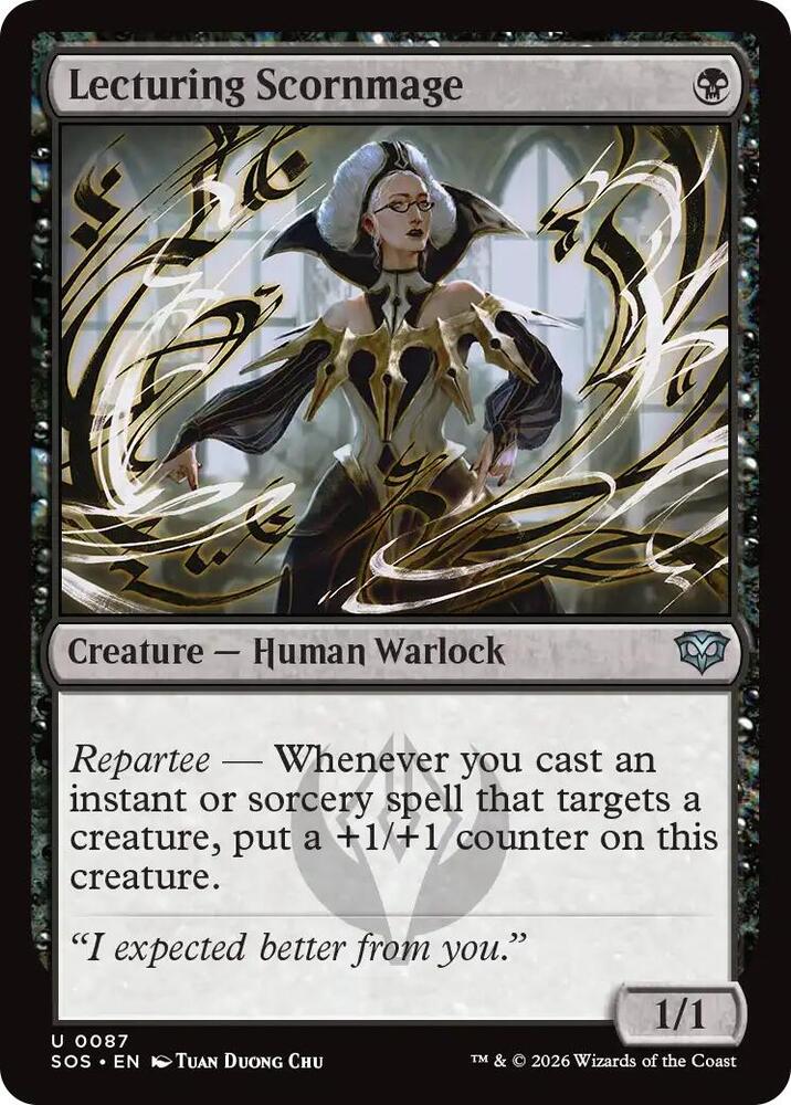 Lecturing Scornmage 87 (Secrets of Strixhaven)  - Foil
