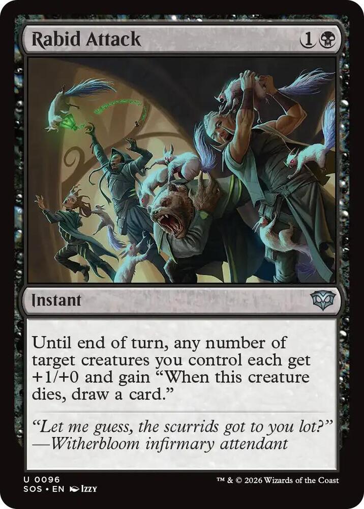 Rabid Attack 96 (Secrets of Strixhaven)  - Foil