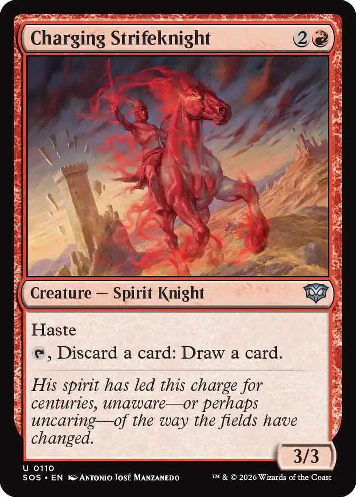 Charging Strifeknight 110 (Secrets of Strixhaven)  - Foil