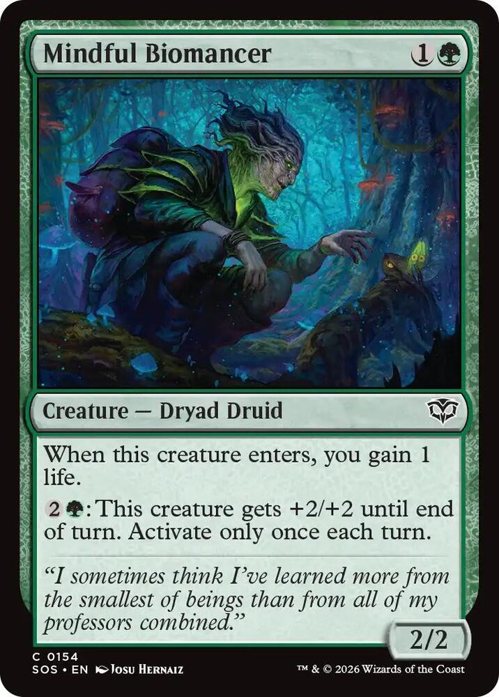 Mindful Biomancer 154 (Secrets of Strixhaven)  - Foil