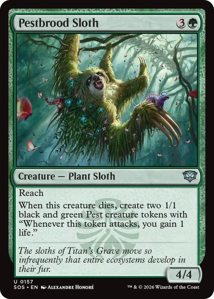 Pestbrood Sloth 157 (Secrets of Strixhaven) 