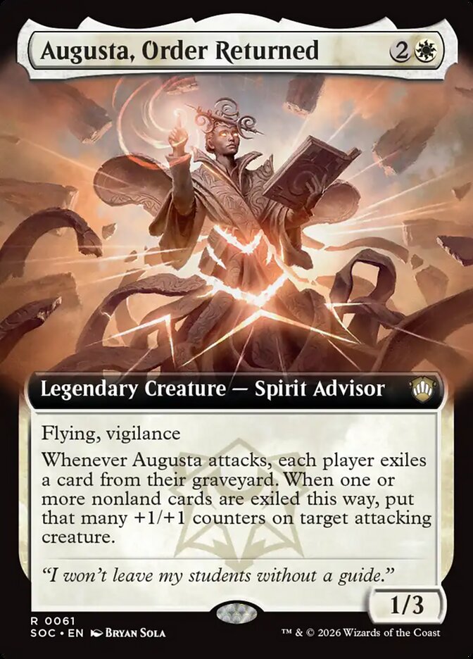 Augusta, Order Returned 61 (Commander: Secrets of Strixhaven)  - Extended Art