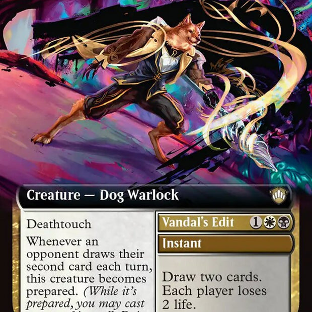 Defacing Duskmage 93 (Commander: Secrets of Strixhaven)  - Extended Art