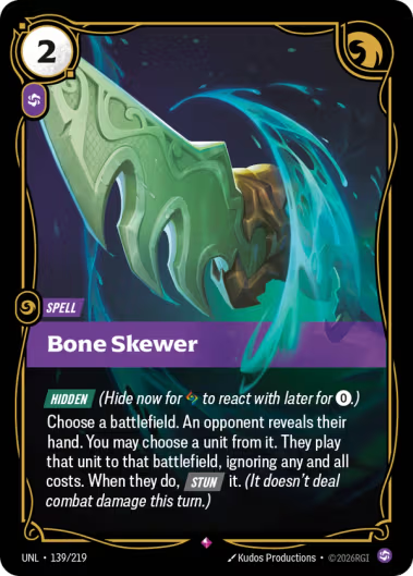 Bone Skewer 139/219 (Unleashed)  - Foil