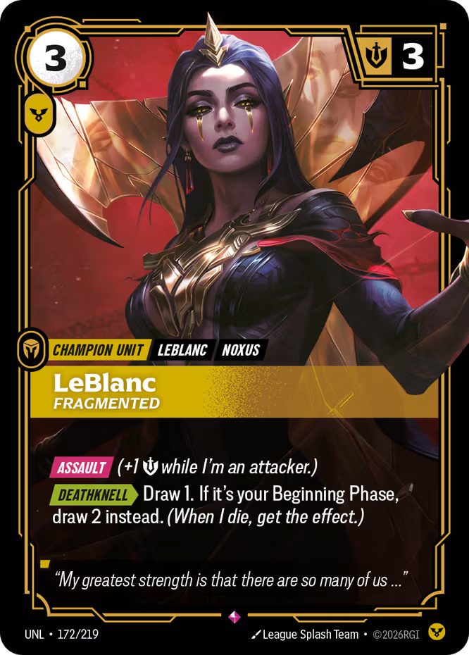 LeBlanc - Fragmented 172/219 (Unleashed)  - Foil