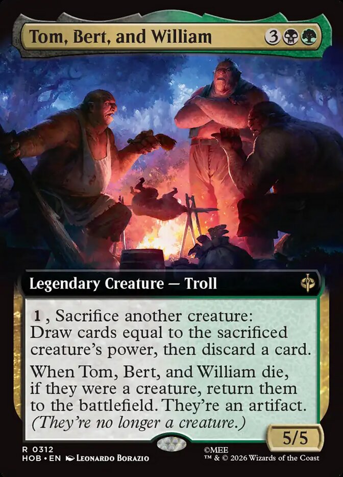 Tom, Bert, and William 312 (The Hobbit)  - Extended Art Foil