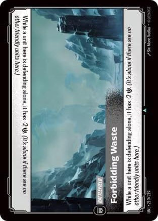 Forbidding Waste 210/219 (Unleashed)  - Foil