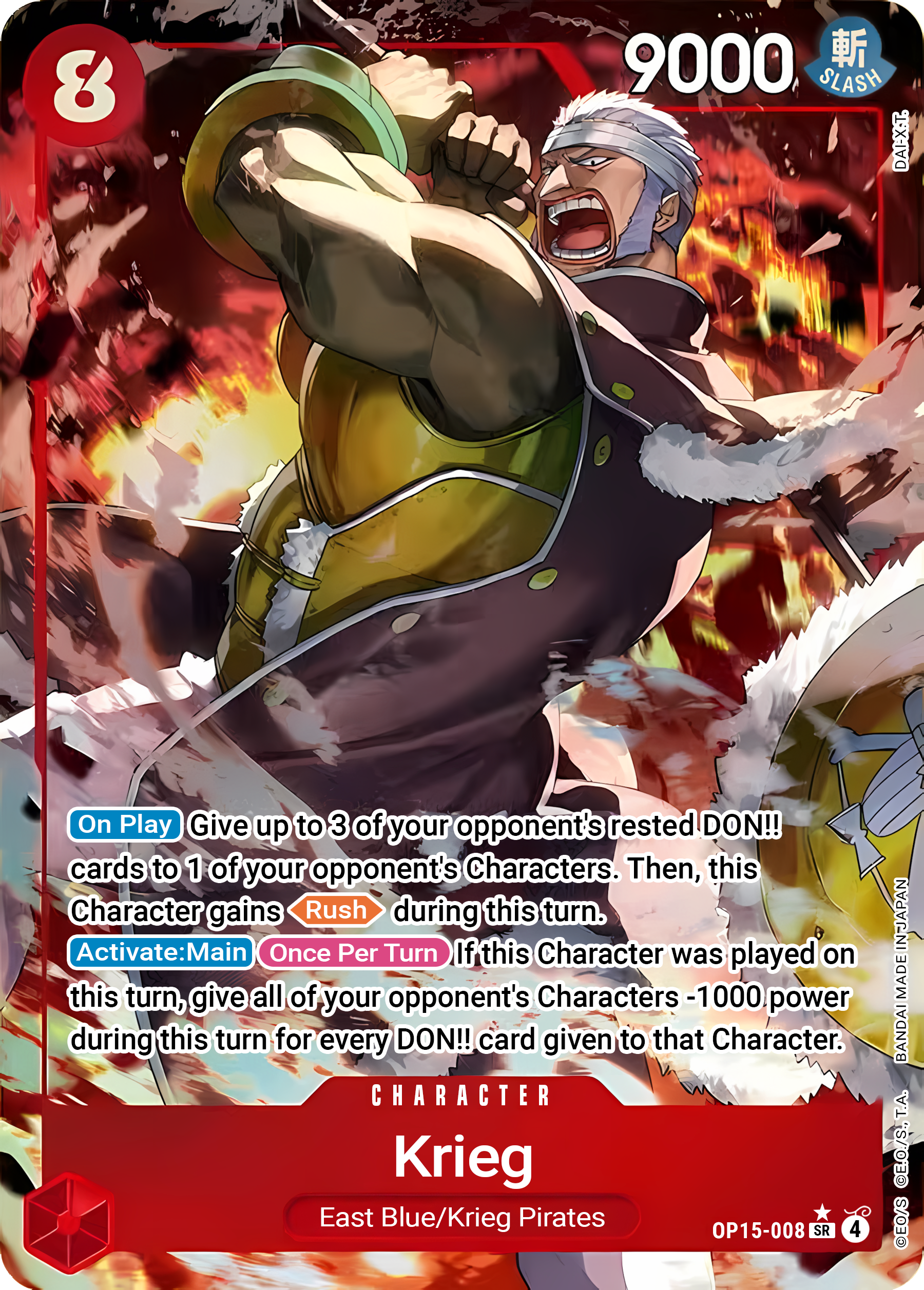 Krieg OP15-008 (Adventure on Kami's Island)  - Alternate Art Foil