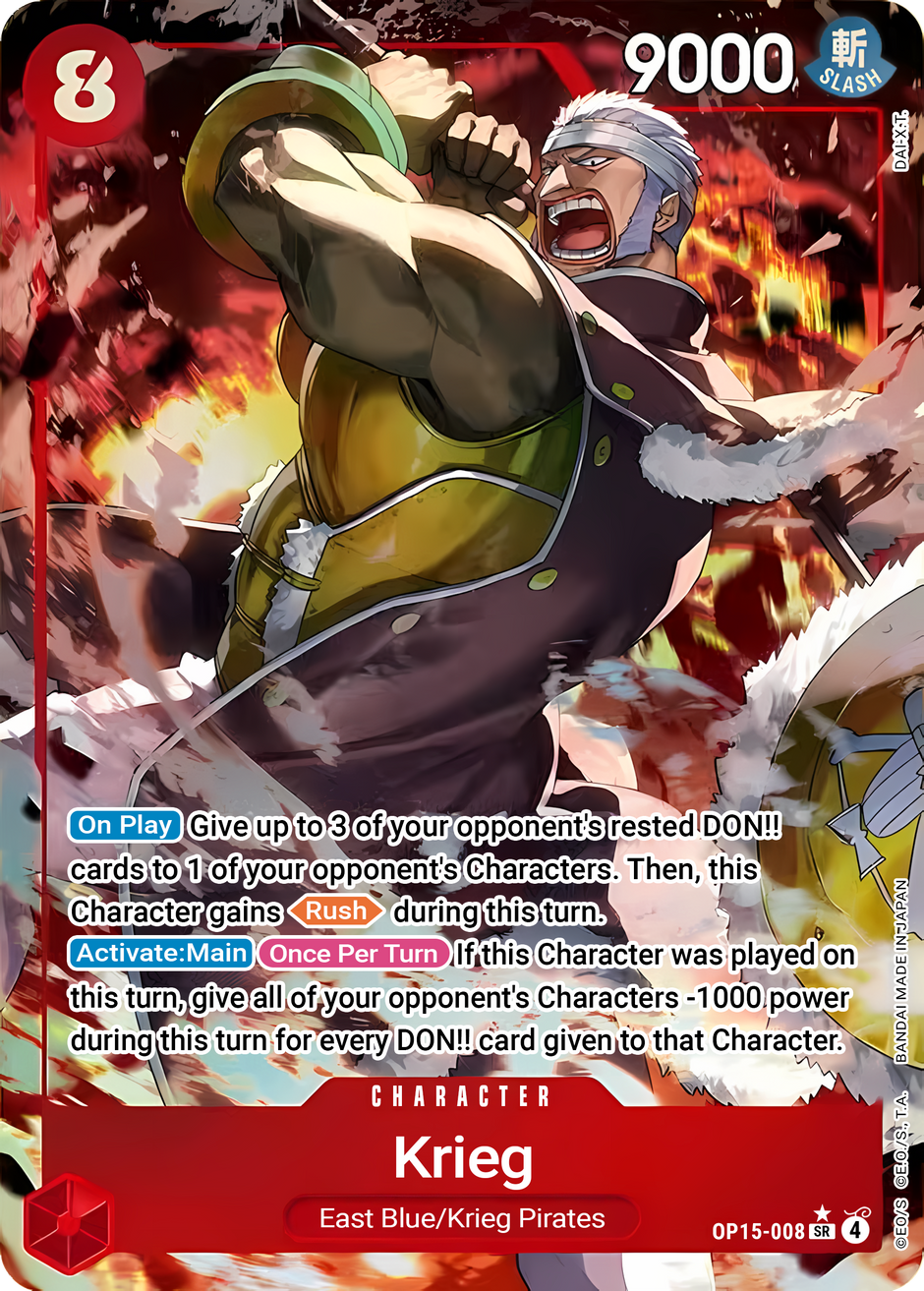 Krieg OP15-008 (Adventure on Kami's Island)  - Alternate Art Foil