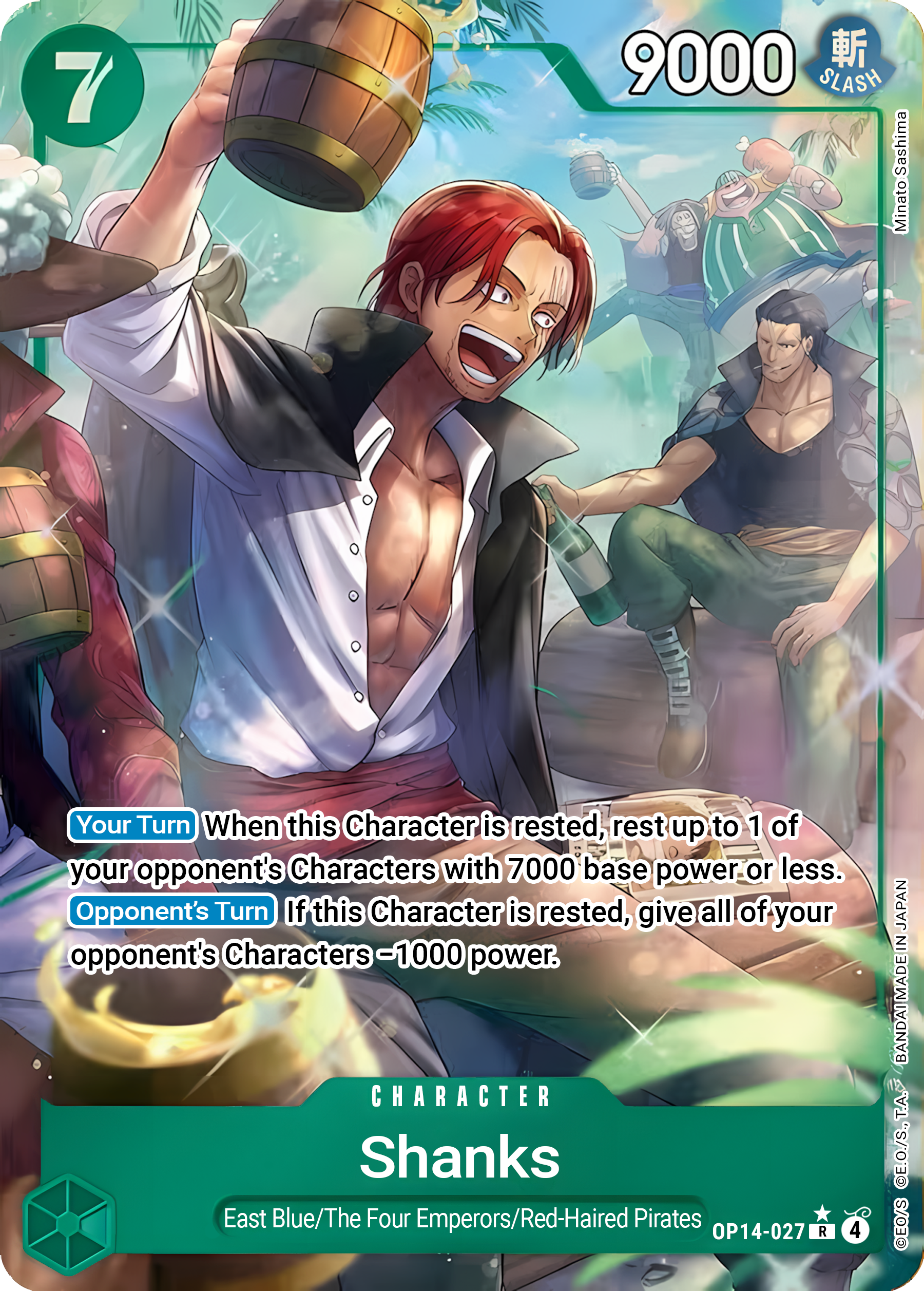 Shanks OP14-027 (The Azure Sea's Seven)  - Alternate Art Foil