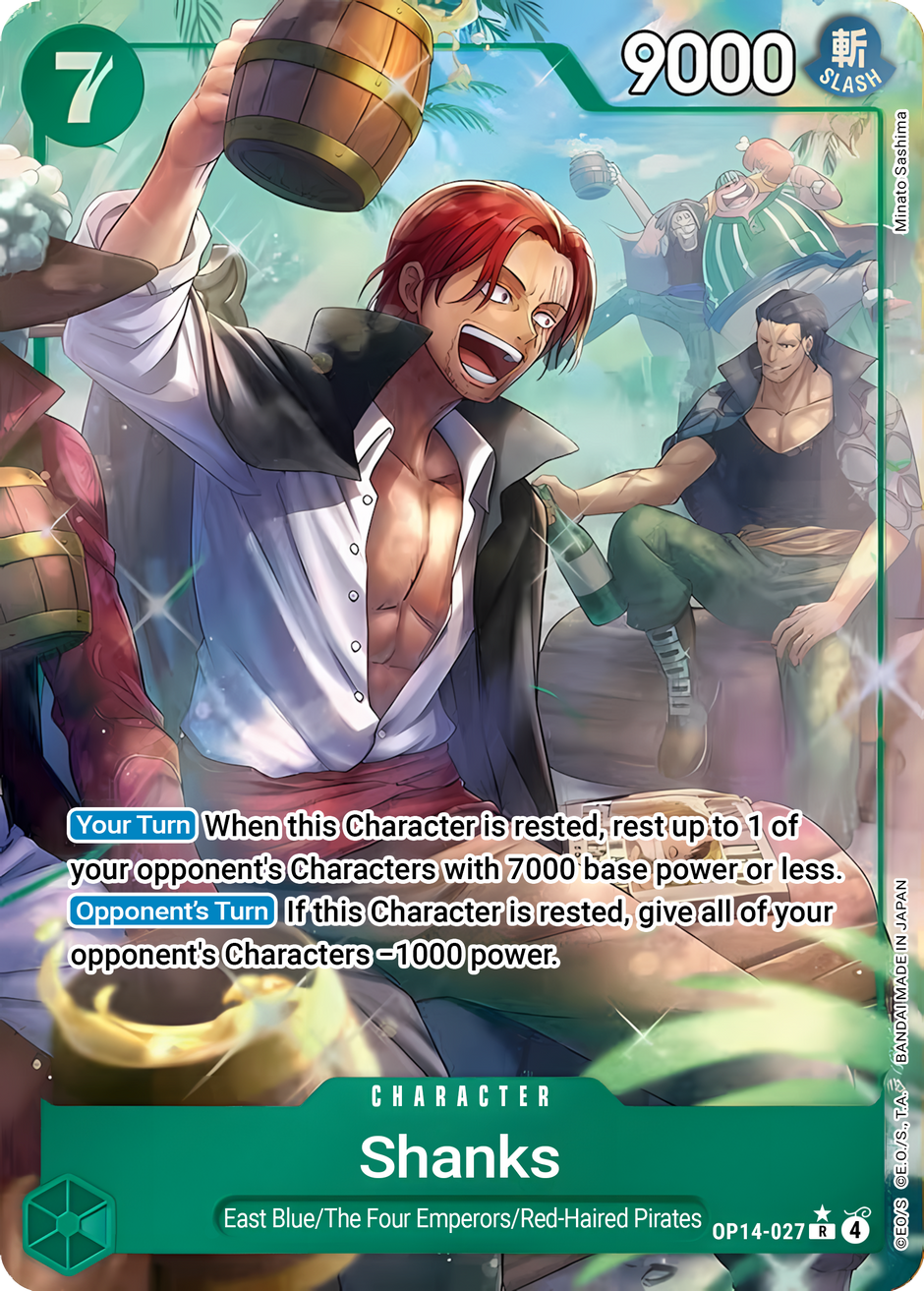 Shanks OP14-027 (The Azure Sea's Seven)  - Alternate Art Foil