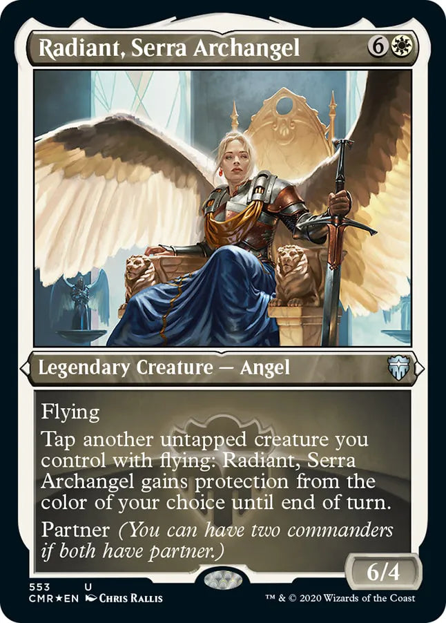 Radiant, Serra Archangel 553 (Commander Legends)  - Etched Foil