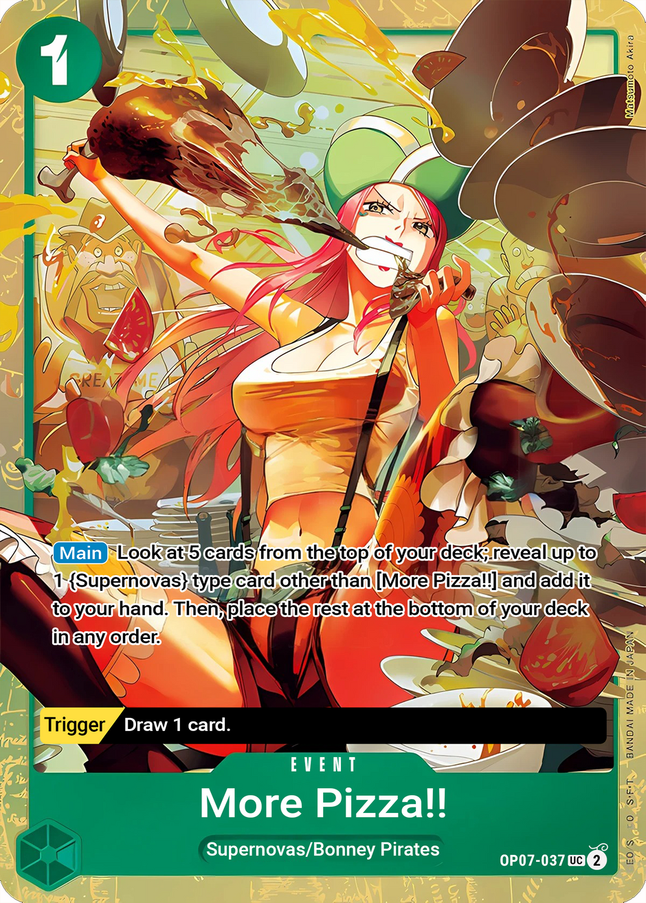 More Pizza (PCC Vol.4) OP07-037 (One Piece Promotion Cards)  - Alternate Art Foil