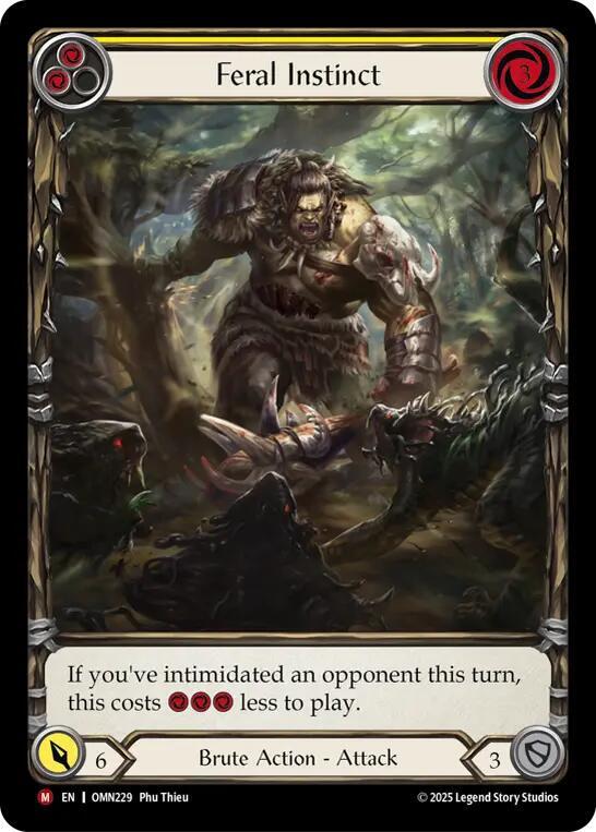 Feral Instinct Extended Art OMN229 (Omens of the Third Age)  - Cold Foil