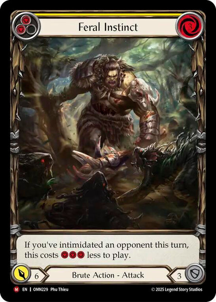 Feral Instinct Extended Art OMN229 (Omens of the Third Age)  - Cold Foil