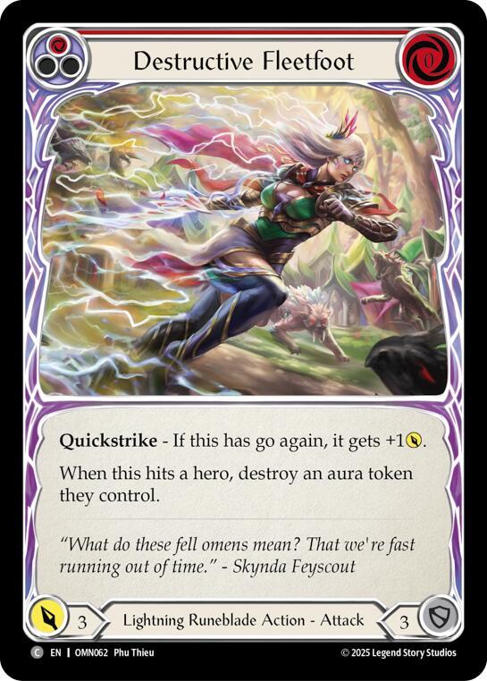 Destructive Fleetfoot OMN062 (Omens of the Third Age)  - Rainbow Foil