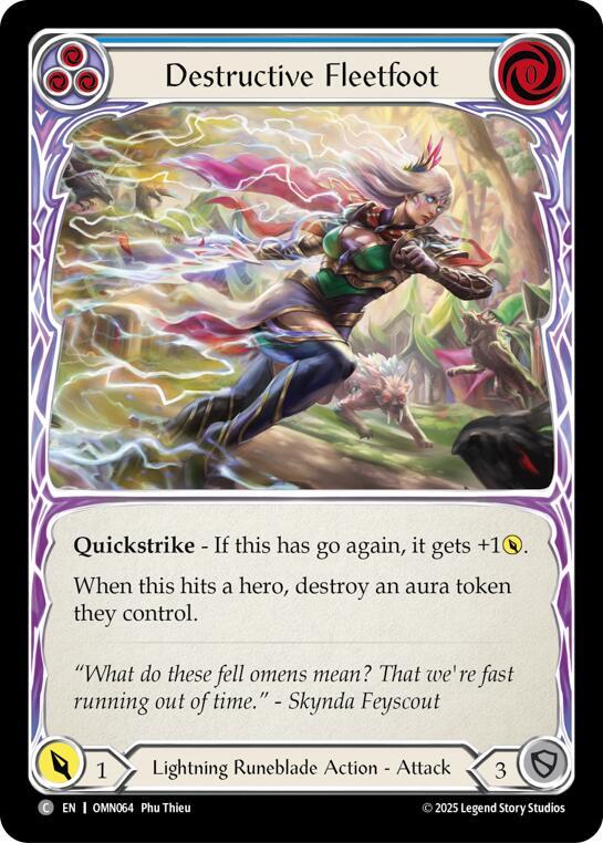 Destructive Fleetfoot OMN064 (Omens of the Third Age)  - Rainbow Foil