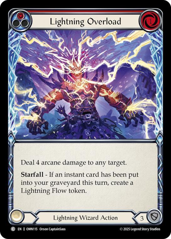Lightning Overload OMN115 (Omens of the Third Age)  - Rainbow Foil