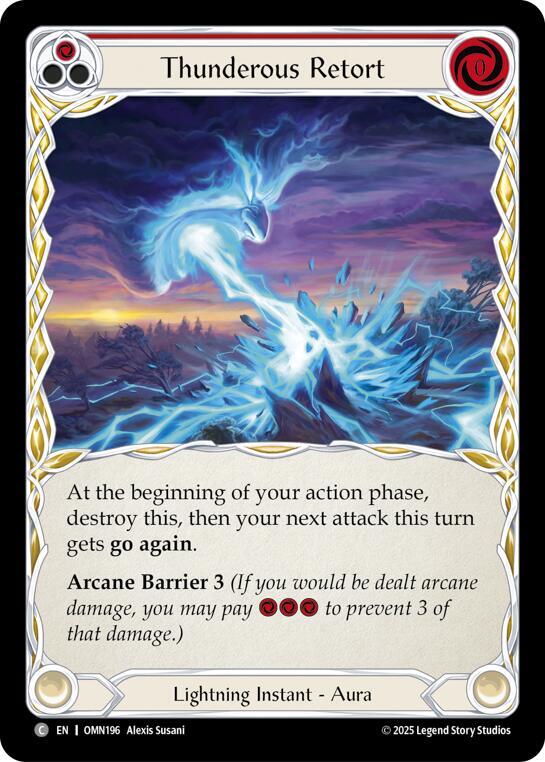 Thunderous Retort OMN196 (Omens of the Third Age)  - Rainbow Foil