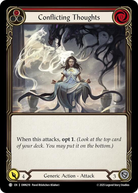 Conflicting Thoughts OMN219 (Omens of the Third Age)  - Rainbow Foil