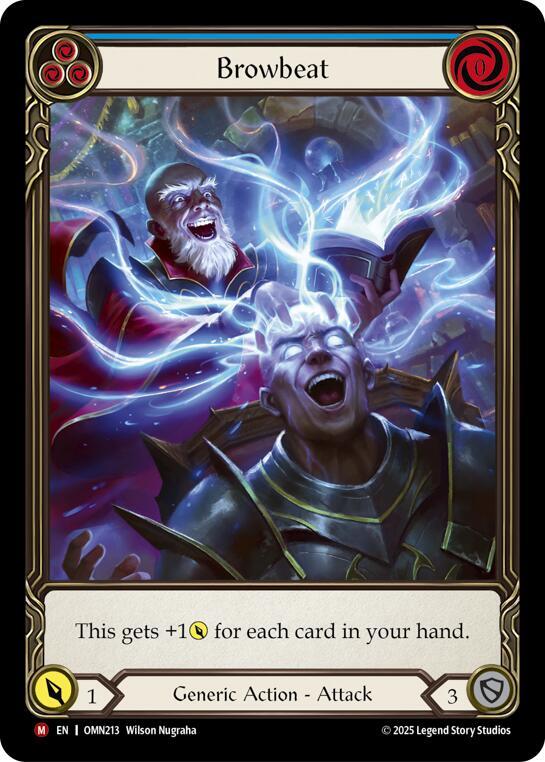 Browbeat Blue (Extended Art) OMN213 (Omens of the Third Age)  - Cold Foil