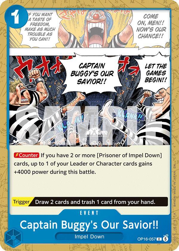 Captain Buggy's Our Savior!! OP16-057 (The Time of Battle) 
