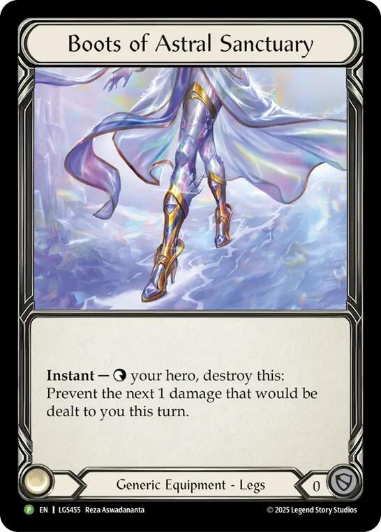 Boots Of Astral Sanctuary LGS455 (Flesh and Blood: Promo Cards)  - Cold Foil