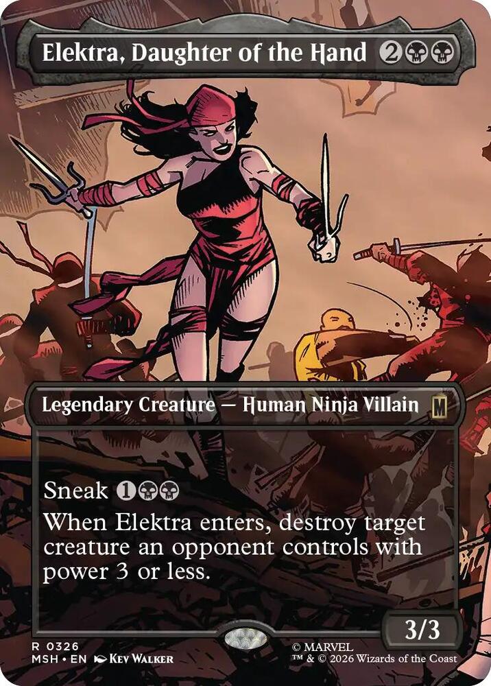 Elektra, Daughter of the Hand 326 (Marvel Super Heroes)  - Borderless Foil