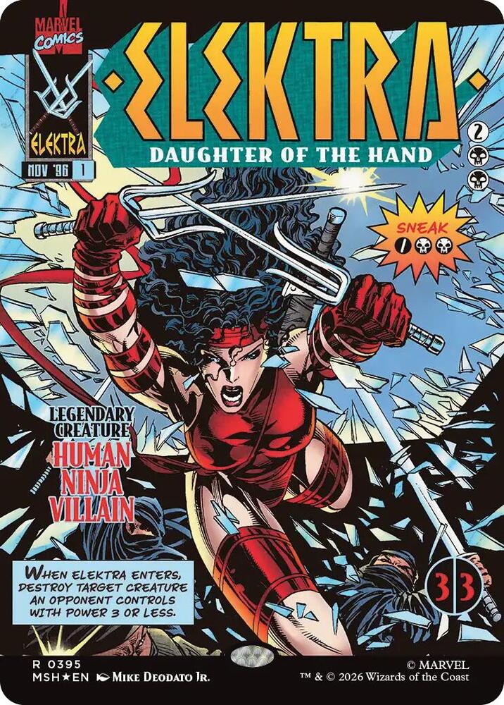 Elektra, Daughter of the Hand 395 (Marvel Super Heroes)  - Borderless Foil