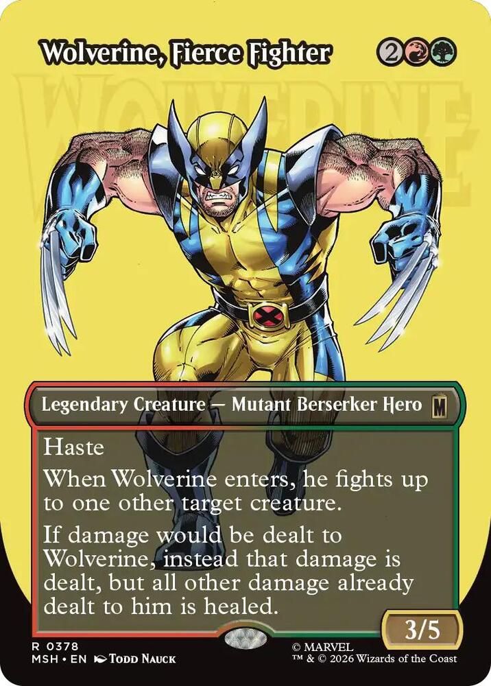 Wolverine, Fierce Fighter 378 (Marvel Super Heroes)  - Borderless