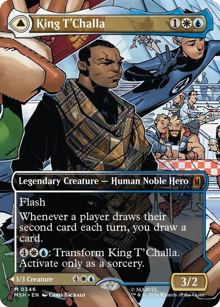 King T'Challa // Black Panther, Hope Enduring 346 (Marvel Super Heroes)  - Borderless Foil